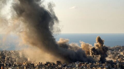 Imagen de los bombardeos en El L&iacute;bano