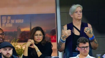 Zendaya con su madre Claire Stoermer en el US Open Tennis