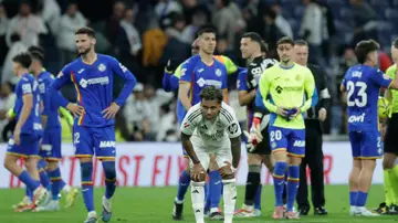 Rodrygo, tras el final del partido ante el Getafe Rodrygo, tras el final del partido ante el Getafe