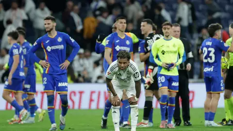 Rodrygo, tras el final del partido ante el Getafe Rodrygo, tras el final del partido ante el Getafe