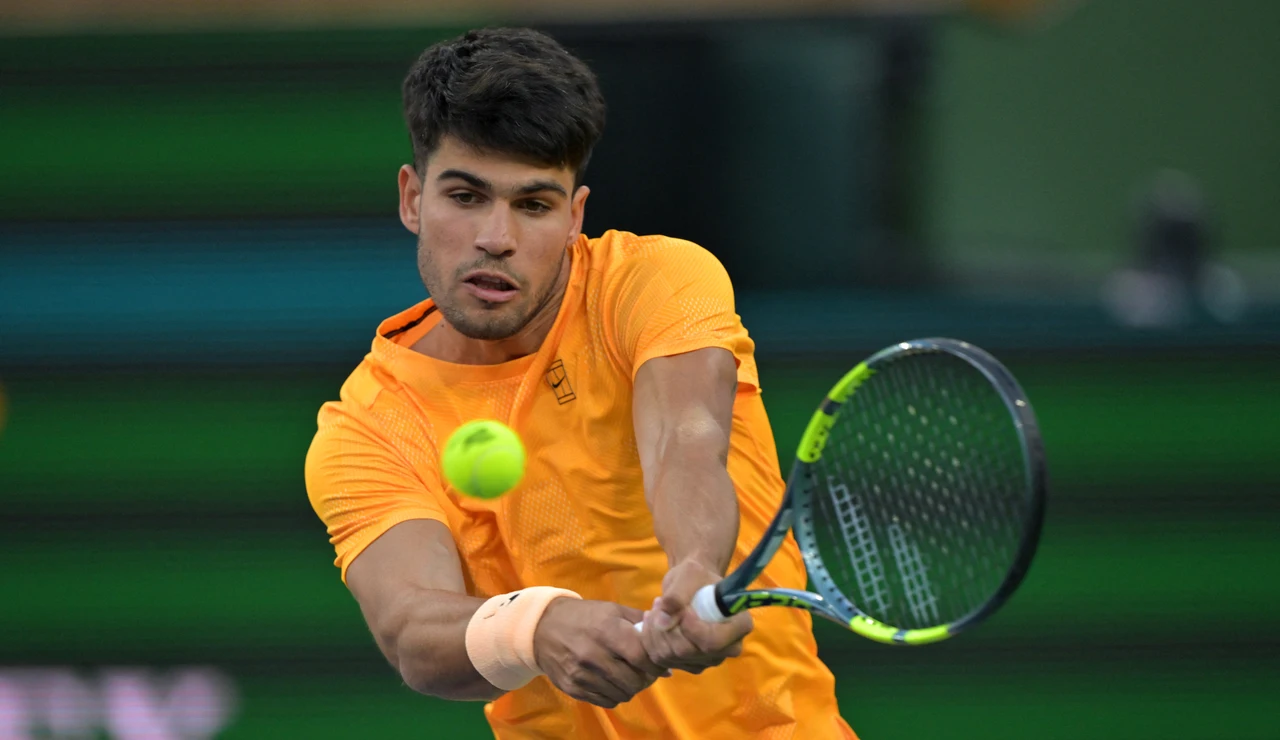 Alcaraz en su debut en Indian Wells