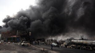 Nube t&oacute;xica en Teher&aacute;n.