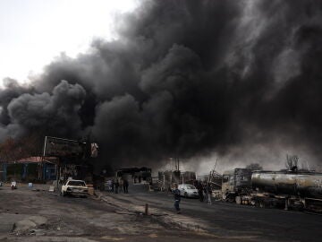 Nube t&oacute;xica en Teher&aacute;n.