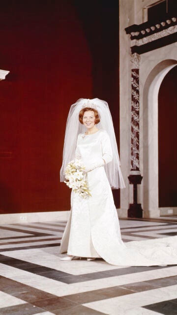 Beatriz de Holanda el día de su boda, 10 de marzo de 1966