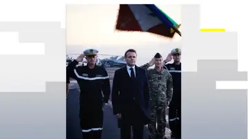 Macron, ante la guerra. Macron, ante la guerra.