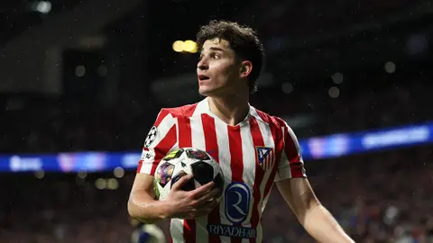 Julián Álvarez en el partido ante el Tottenham Julián Álvarez en el partido ante el Tottenham