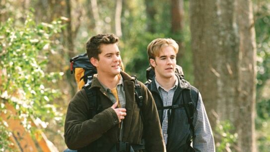 James Van der Beek (Dawson Leery) y Joshua Jackson (Pacey Witter) en Dawson Crece