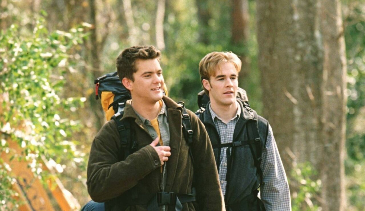James Van der Beek (Dawson Leery) y Joshua Jackson (Pacey Witter) en Dawson Crece