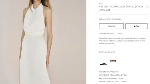 Vestido halter fluido ZW collection Vestido halter fluido ZW collection