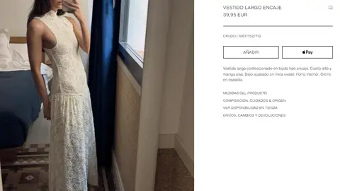 Vestido largo encaje Vestido largo encaje