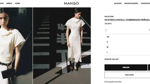 Vestido lycocell combinado pañuelo Vestido lycocell combinado pañuelo