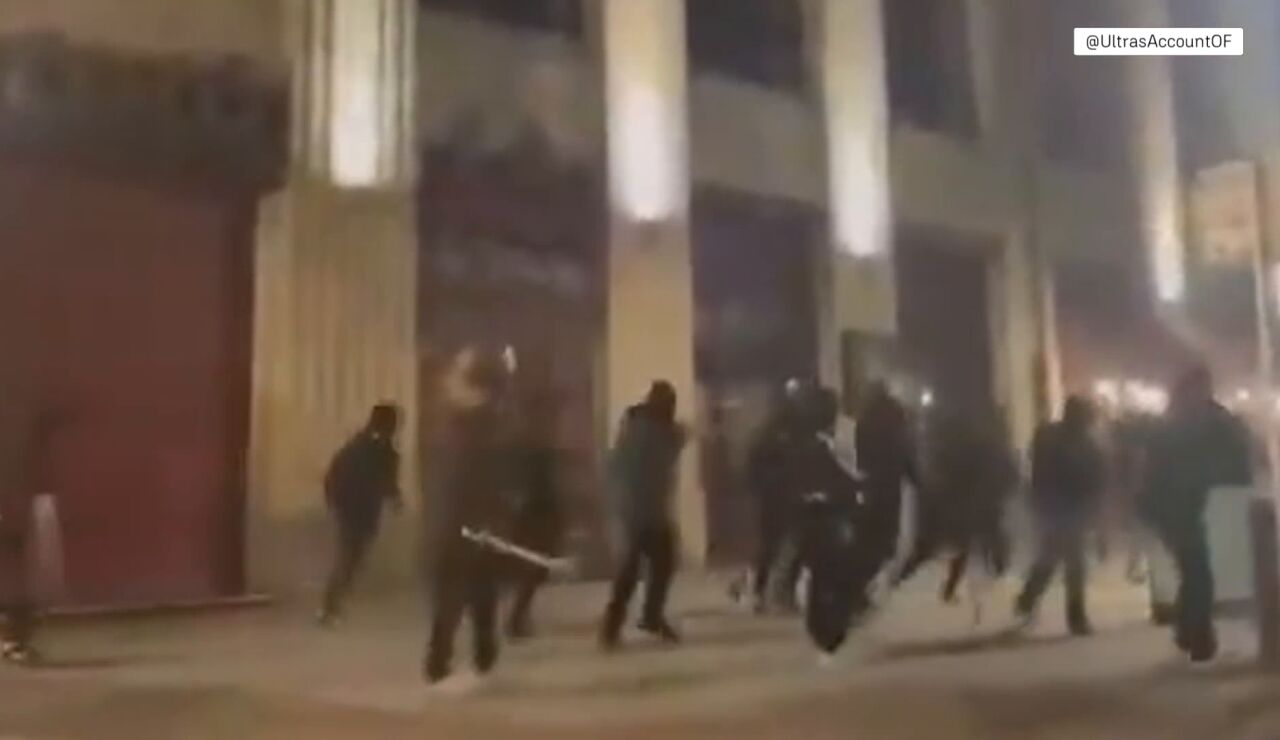 Pelea entre Ultras del Celta y el Olympique de Lyon en Vigo