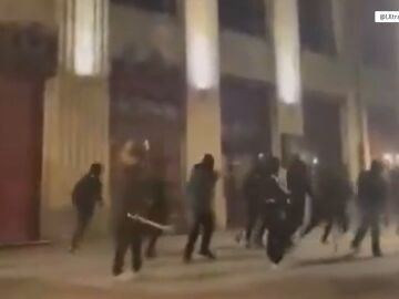 Pelea entre Ultras del Celta y el Olympique de Lyon en Vigo