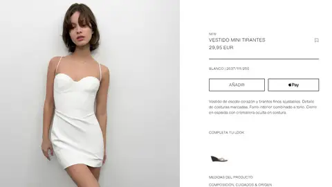 Vestido mini tirantes Vestido mini tirantes