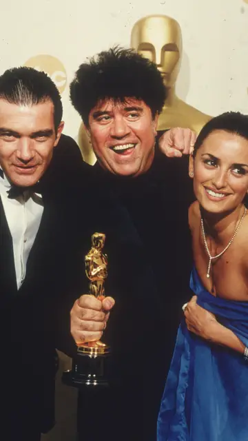 Antonio Banderas, Almodóvar y Penélope Cruz en los Oscar Antonio Banderas, Almodóvar y Penélope Cruz en los Oscar