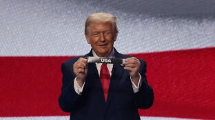 Donald Trump durante el sorteo del Mundial 2026