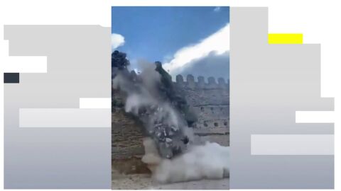 Se derrumba una torre del castillo de Escalona, en Toledo