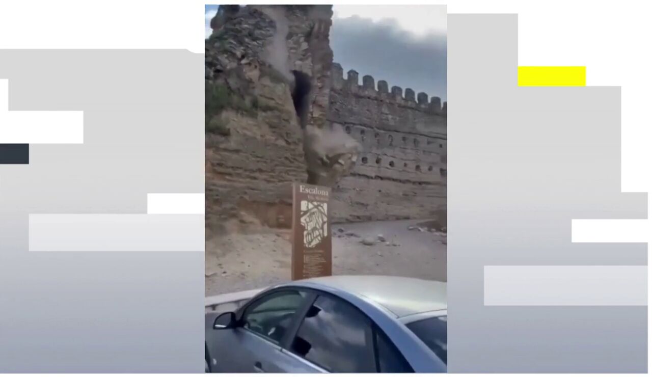 V&Iacute;DEO: Se derrumba una torre del castillo de Escalona, en Toledo