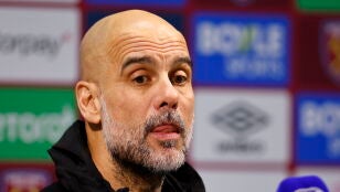 Pep Guardiola, en rueda de prensa