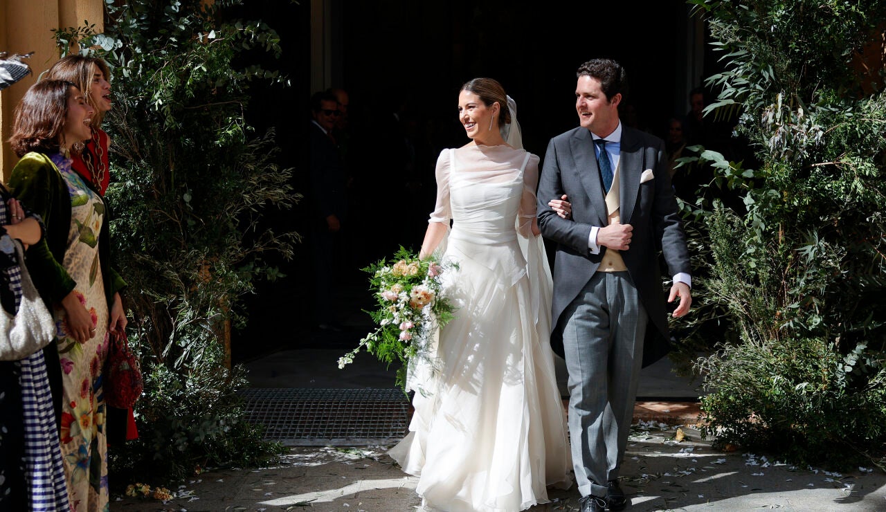 Luis Domecq y Myriam Gonzalo el d&iacute;a de su boda