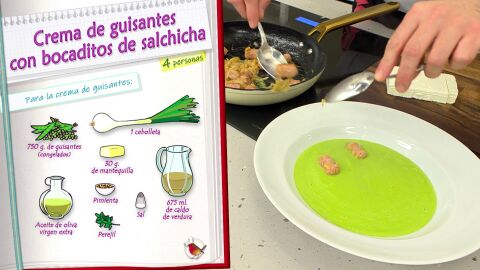 Ingredientes para la crema de guisantes