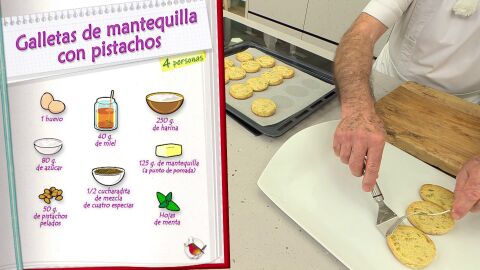 Ingredientes Galletas de mantequilla con pistachos