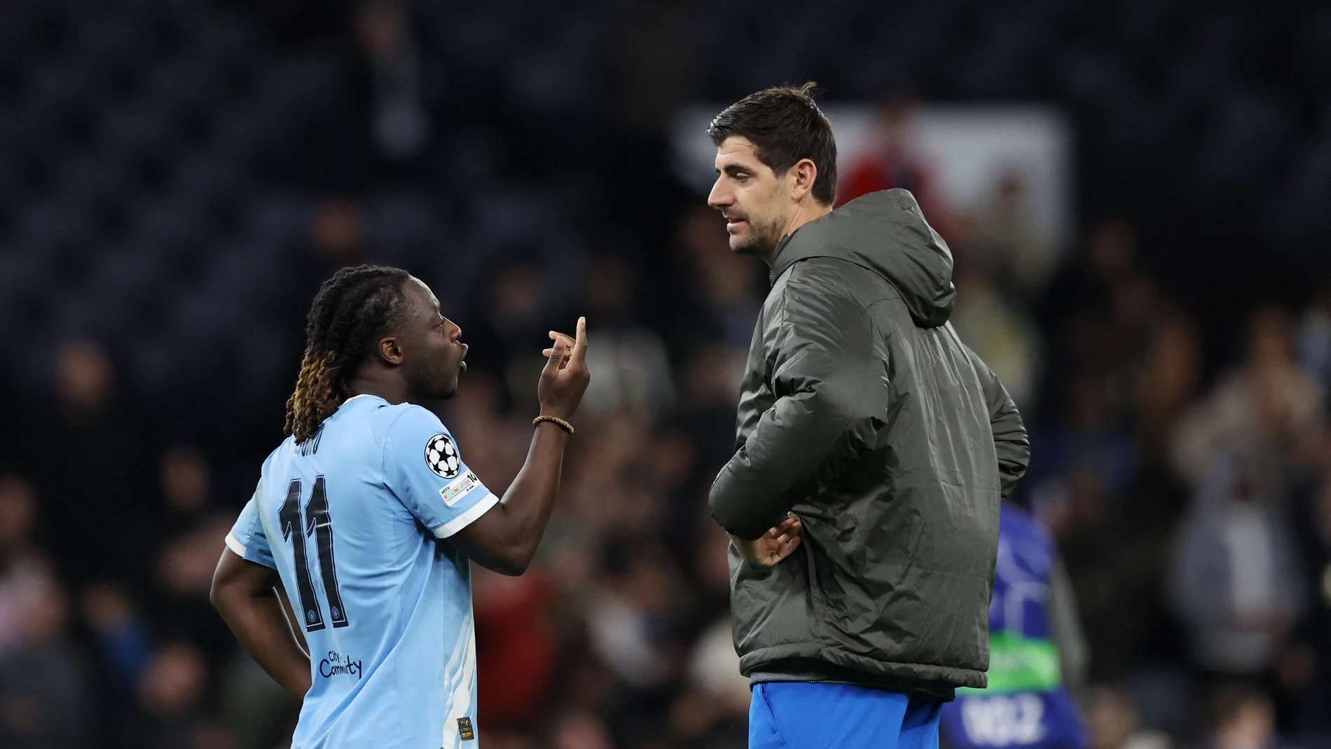 Thibaut Courtois, tras el partido ante el Manchester City en el Etihad Stadium Thibaut Courtois, tras el partido ante el Manchester City en el Etihad Stadium