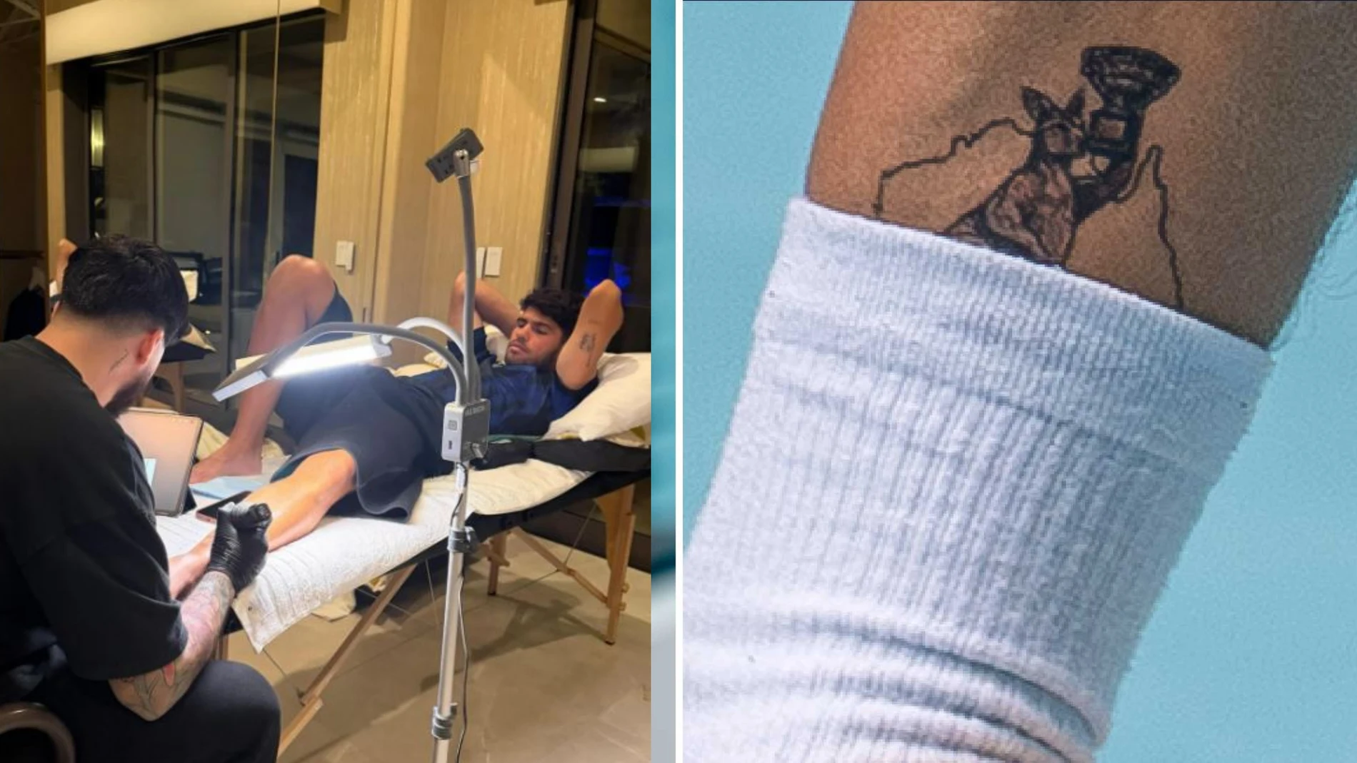 El nuevo tatuaje de Carlos Alcaraz por el Open de Australia El nuevo tatuaje de Carlos Alcaraz por el Open de Australia