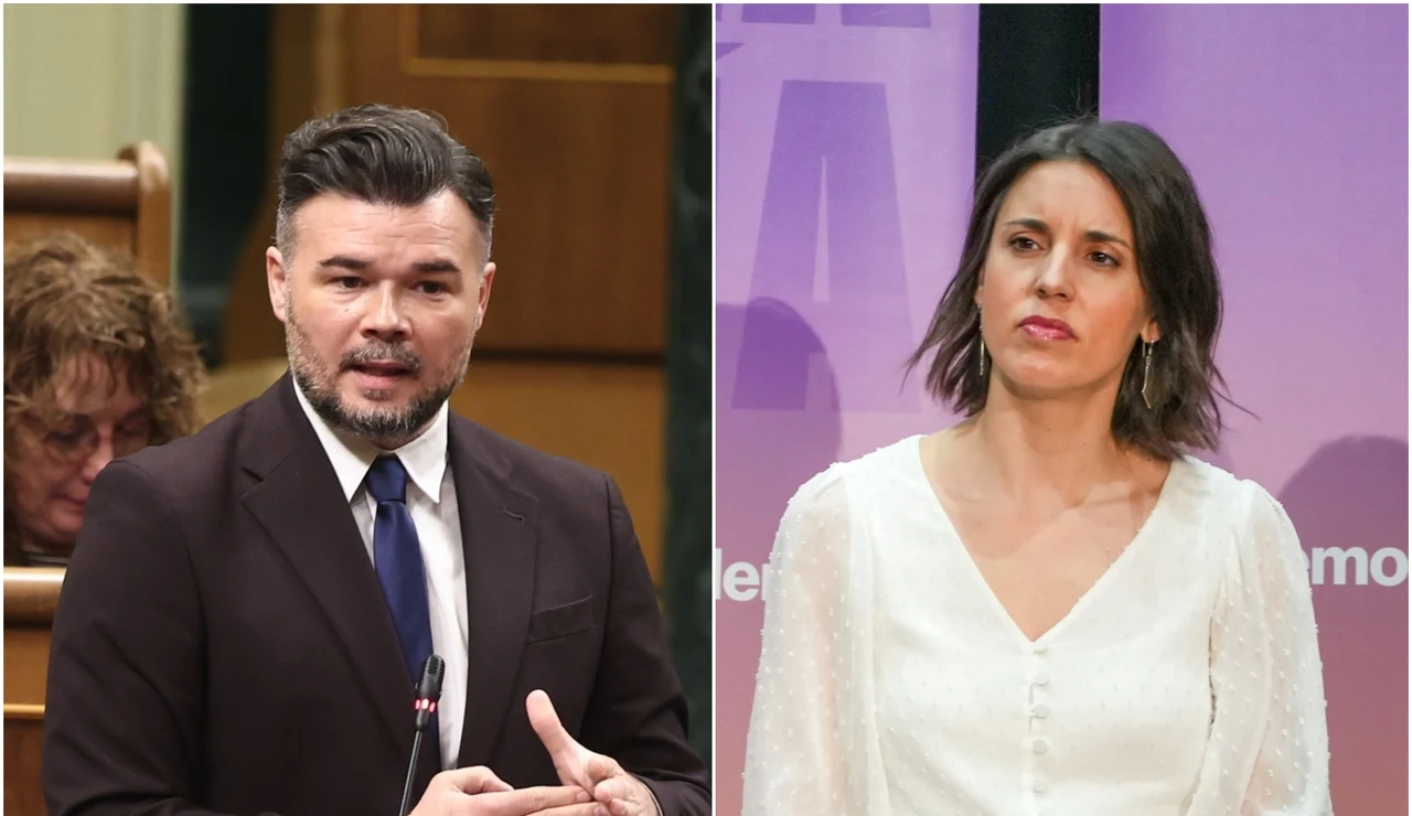 Gabriel Rufián e Irene Montero, en imágenes de archivo