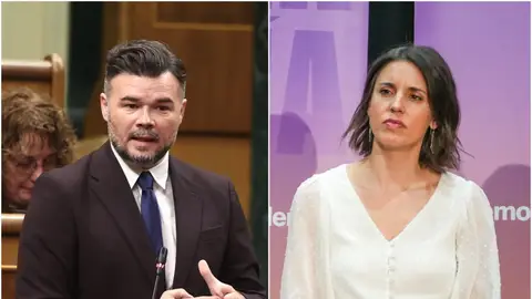 Gabriel Rufián e Irene Montero, en imágenes de archivo Gabriel Rufián e Irene Montero, en imágenes de archivo