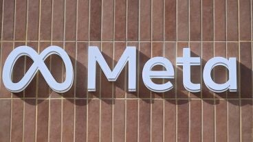 FILED - 03 March 2026, Spain, Barcelona: The logo of Facebook parent company Meta is attached to the trade fair stand with which Meta is advertising at the Mobile World Congress. Photo: Wolf von Dewitz/dpa03/03/2026 ONLY FOR USE IN SPAIN