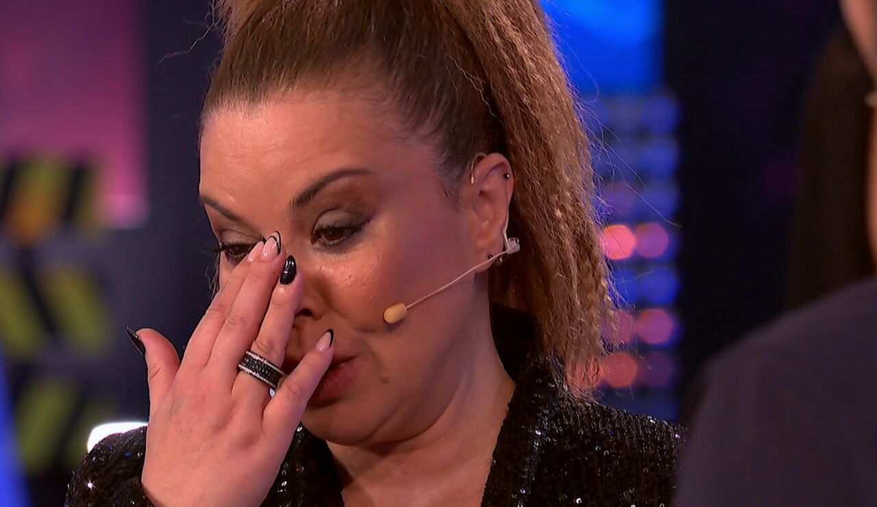 Las l&aacute;grimas de Mar&iacute;a Jos&eacute; Campanario tras el gesto de Eva Soriano