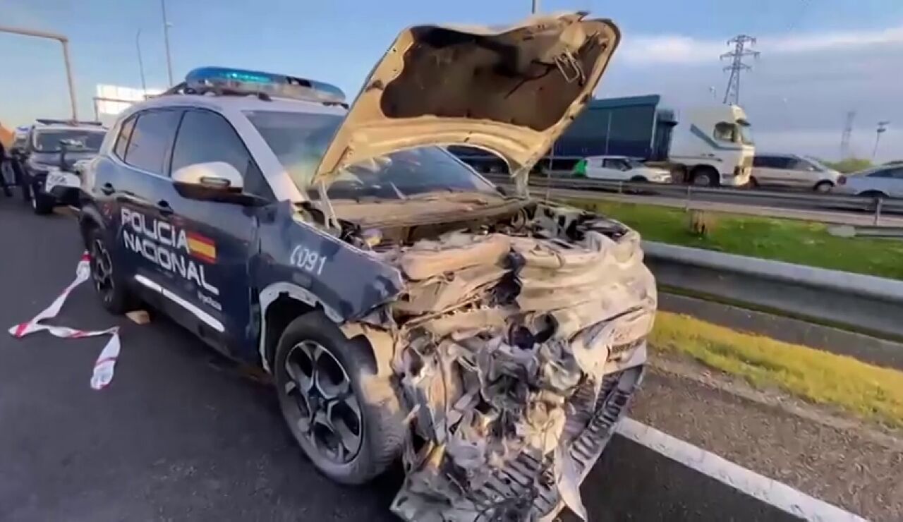 Ocho polic&iacute;as heridos en una brutal persecuci&oacute;n policial en Madrid