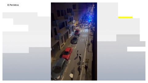 Pelea multitudinaria en Barcelona