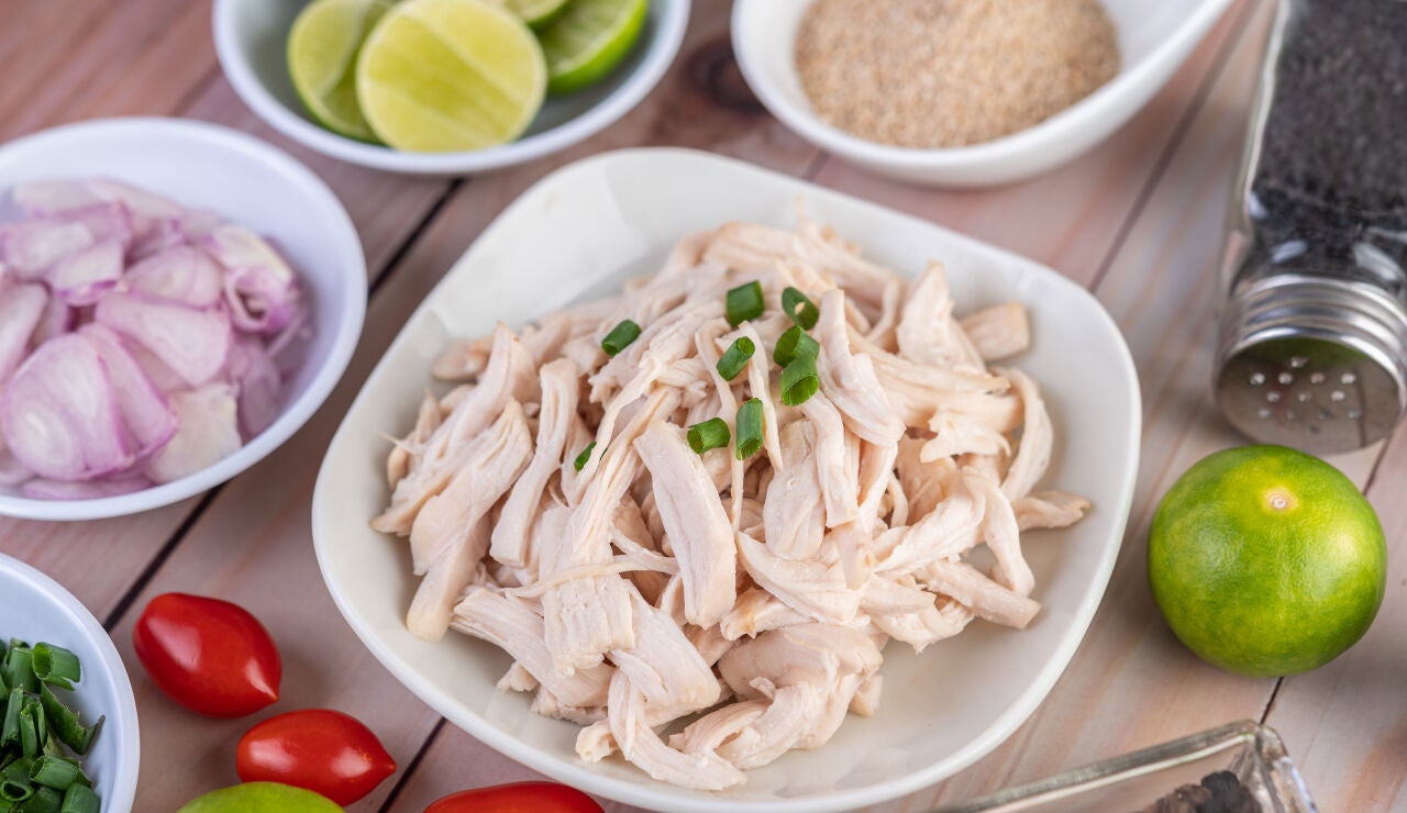 Pollo desmenuzado