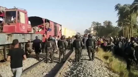 Accidente de tren en Egipto Accidente de tren en Egipto