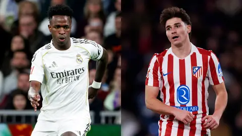 Vinicius y Julián Álvarez Vinicius y Julián Álvarez