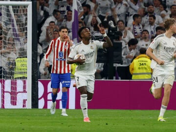Vin&iacute;cius celebra un gol ante el Atl&eacute;tico de Madrid