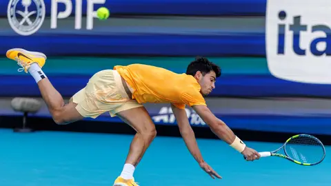 Carlos Alcaraz, en su partido ante Korda Carlos Alcaraz, en su partido ante Korda