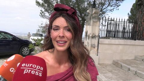 Laura Matamoros hablando con la prensa