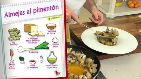 Ingredientes Almejas al pimentón Ingredientes Almejas al pimentón