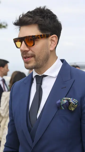 Diego Matamoros asistiendo a la boda de Irene Matamoros Diego Matamoros asistiendo a la boda de Irene Matamoros