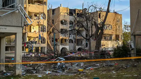 US-Israeli-Iranian conflict - Israel 22 March 2026, Israel, Arad: A view of buildings damaged by an Iranian missile strike on Arad. Photo: Paulina Patimer/ZUMA Press Wire/dpa 22/03/2026 ONLY FOR USE IN SPAIN