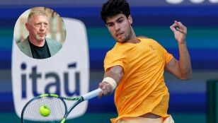 Carlos Alcaraz, en su partido ante Korda en Miami