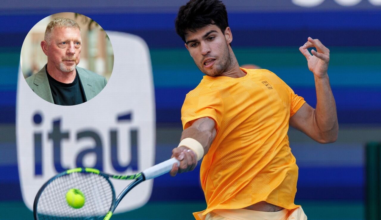 Carlos Alcaraz, en su partido ante Korda en Miami