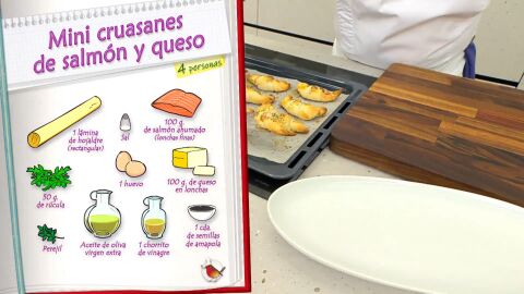 Ingredientes Mini cruasanes de salmón y queso