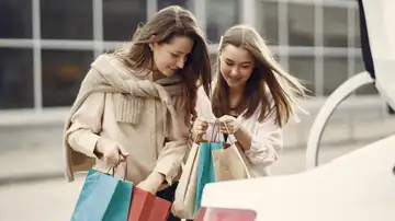 Dos chicas de compras Dos chicas de compras