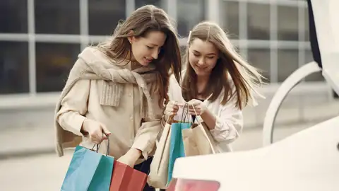 Dos chicas de compras Dos chicas de compras