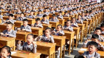 Imagen de archivo de estudiantes chinos.
