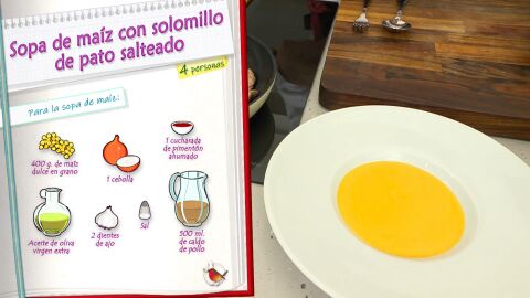 Ingredientes para la sopa de maíz